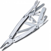 Мультитул Victorinox SwissTool Spirit, сталь X50CrMoV15, рукоять нержавеющая сталь, серый купить в 