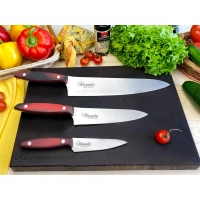 Набор из 3-х кухонных ножей Alexander AUS-8 Satin, Kizlyar Supreme купить в Волгограде