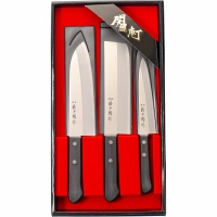 Набор из 3-х кухонных ножей Fuji Cutlery Tojiro, заточка #3000 купить в 